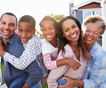 Happy family together