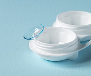 Contact lenses in a container